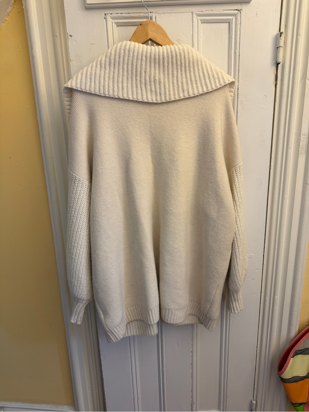 Sleeping On Snow Anthropologie Cardigan L Wool Alpaca Shawl Collar Oversized - Picture 3 of 11